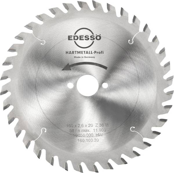 HW Kreissägebl. Profi 160x2,6x20mm Z36 W Edessö - Artikel: 4010912841253