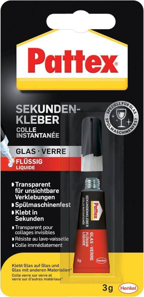 PATTEX Sekundenkleber Glas flüssig 3g-0