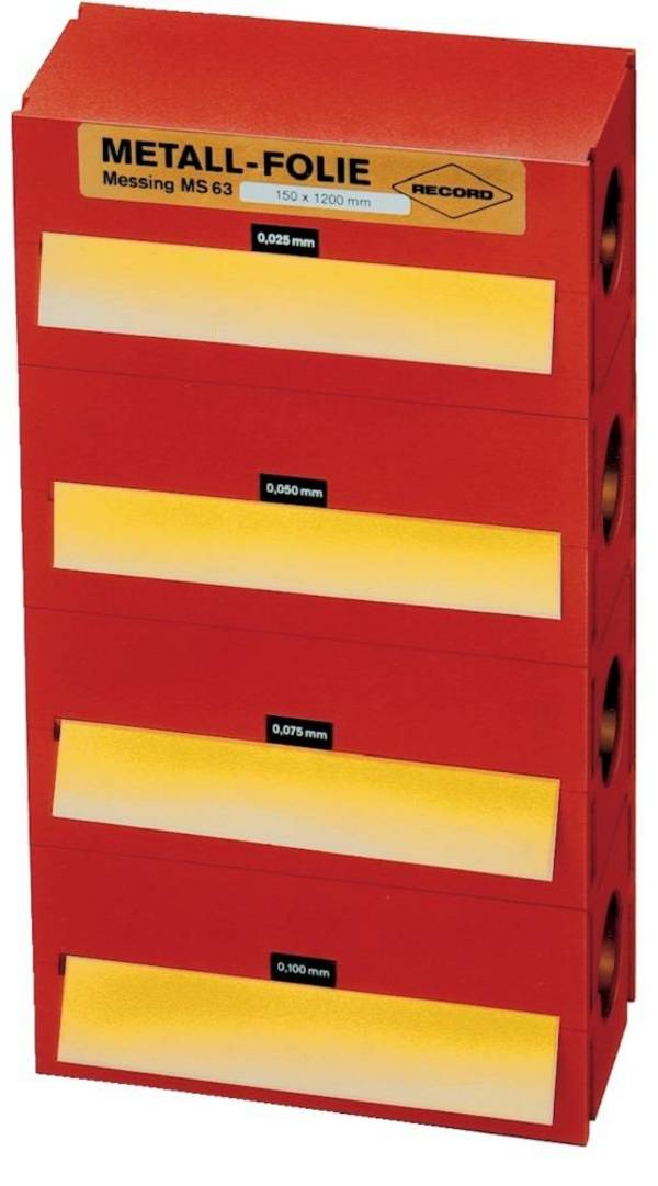 Metallfolie-Set Messing 150x1200mm RECORD - Artikel: 4031177000018