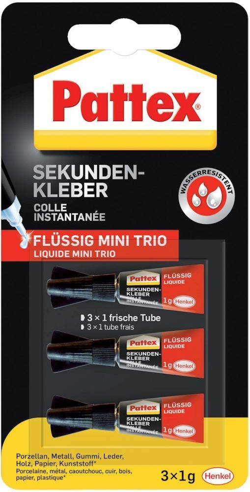 PATTEX Sekundenkleber Mini Trio 3x1g-0