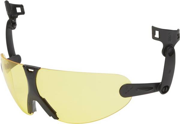 Integr. Schutzbrille V9A gelb getönt