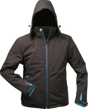 Jacke,Softshell m. KapuzeGr. L, schwarz