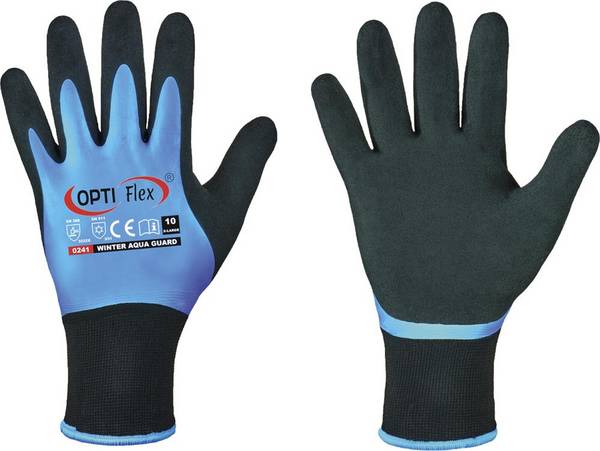 Strickhandsch.Winter-Aqua Guard, Latex, Gr. 10