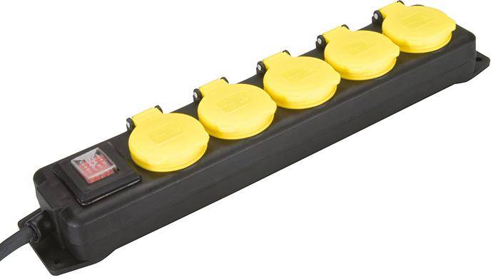 Schuko-Steckdosenleiste 5-fach, IP44-0