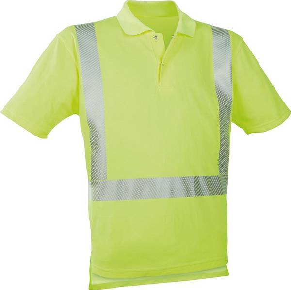 Warn-Polo-Shirt leuchtgelb, Gr. M