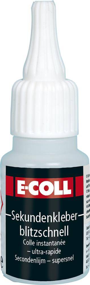 E-COLL Sekundenkleber blitzschnell silikonfrei EPDM-Eignung 20g Flasche