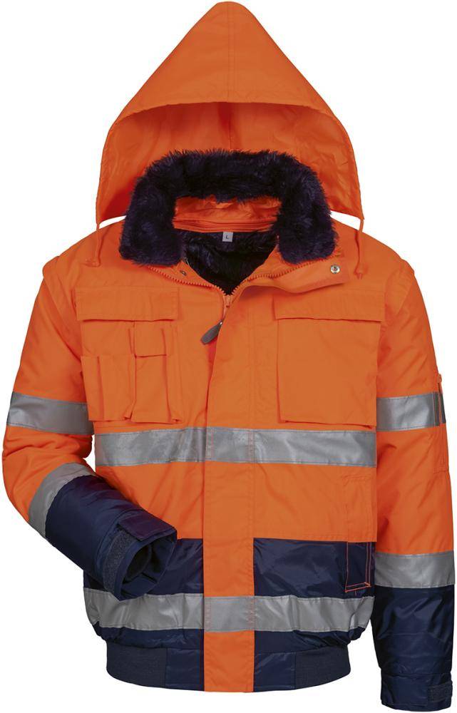 Warnjacke Volker, Gr. M, orange/marine