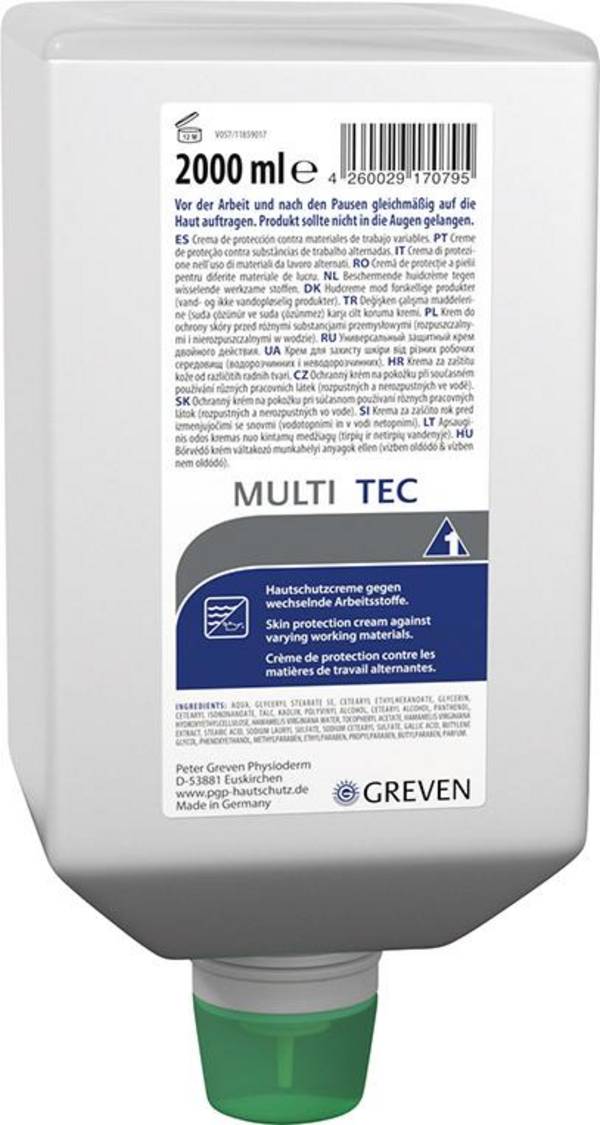 Hautschutzcreme Greven Multi-tec,2000ml Variofl. - Artikel: 4260029170795