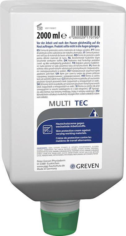 Hautschutzcreme Greven Multi-tec,2000ml Variofl. - Artikel: 4260029170795-0