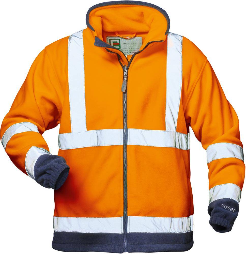 Warn-Fleecejacke BenediktGr. 2XL, orange/marine