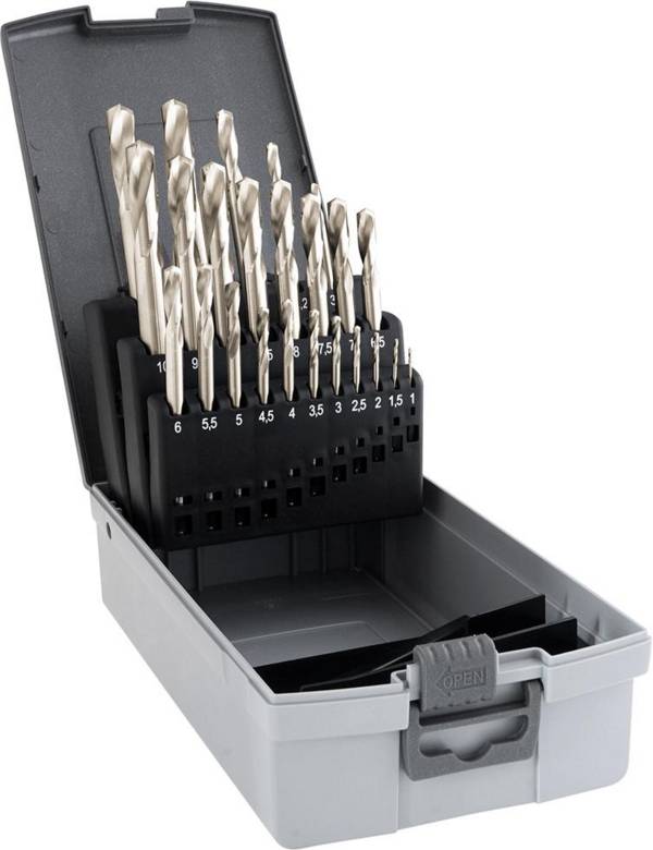 Kurz-Nut-Bohrer-Satz D338HSS-Co8% Raptor1,0-10,5mm0,5mm stg. inkl. KLB GÜHRING