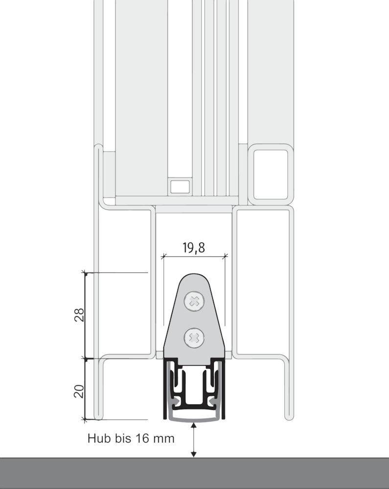 Türabsenkd.,MF/FH, Silikon,960mm+RD 50 dB-2
