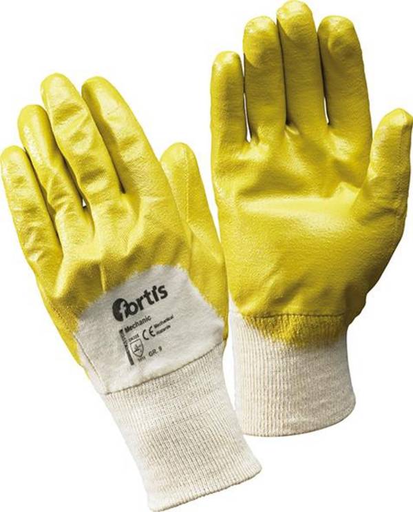 Handschuh Mechanic, Nitril,gelb, Gr.9 FORTIS - Artikel: 4317784794244