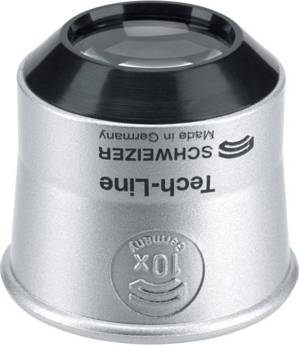 SCHWEIZER  Uhrmacherlupe Tech-Line 10 x / Ø 22,8 mm, aplanatisch