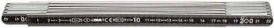 Gliedermaßstab Alu 2mx14mm schwarz BMI-0