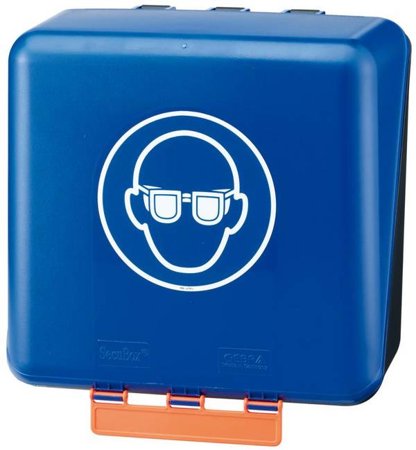 Aufb.Box SECU Midi Standa rd, f. Augenschutz, blau