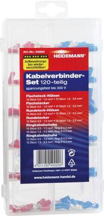 Kabelverbinder Set 120 St. Box, wiederverw. - Artikel: 4011150402206-0