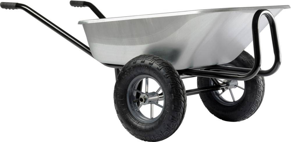 Schubkarre Expert Twin verz. 150 L, Luftrad-0