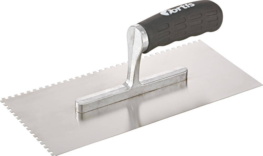 Glättekelle gezahnt rostfrei 4x 4mm Softgriff FORTIS-0