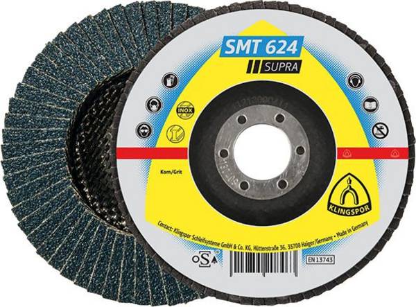 Schleifmopteller SMT624 gewölbt 125mm K80 Klingspor - Artikel: 4014855208494