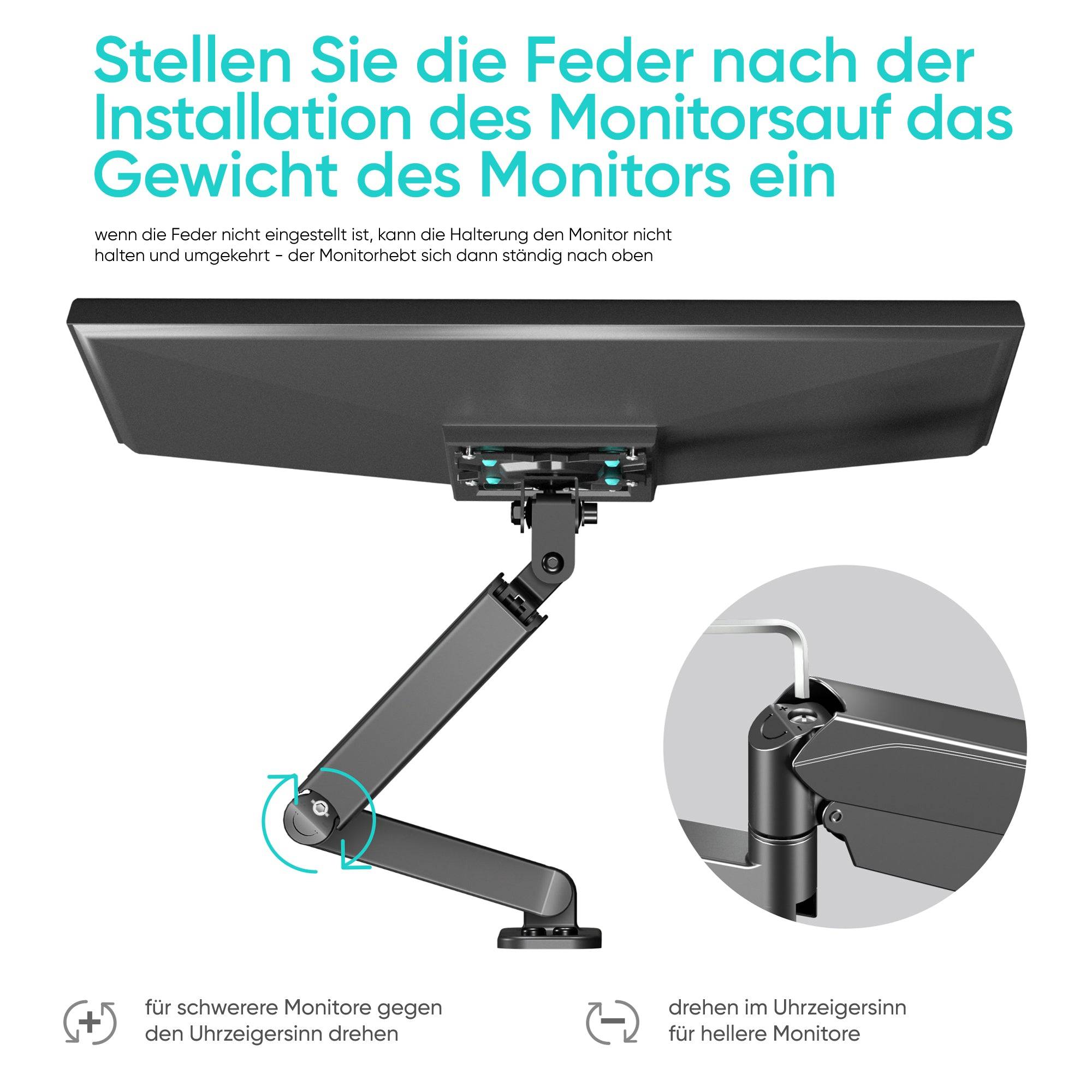 ONKRON Monitor-Wandhalterung VESA 75x75-100x100 mm G150 schwarz-5