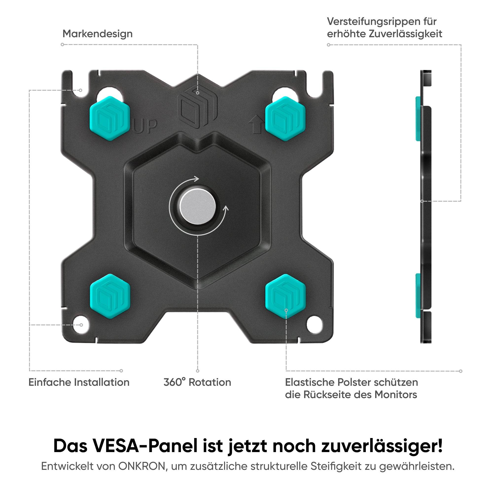 Symbolbild für ONKRON Monitor-Wandhalterung VESA 75x75-100x100 mm G150 schwarz