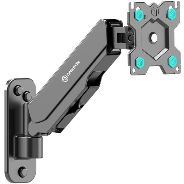 ONKRON Monitorhalterung 13"-34", 8 kg max, VESA 75x75-100x100, Schwenkbar, Neigbar, G120-B Schwarz