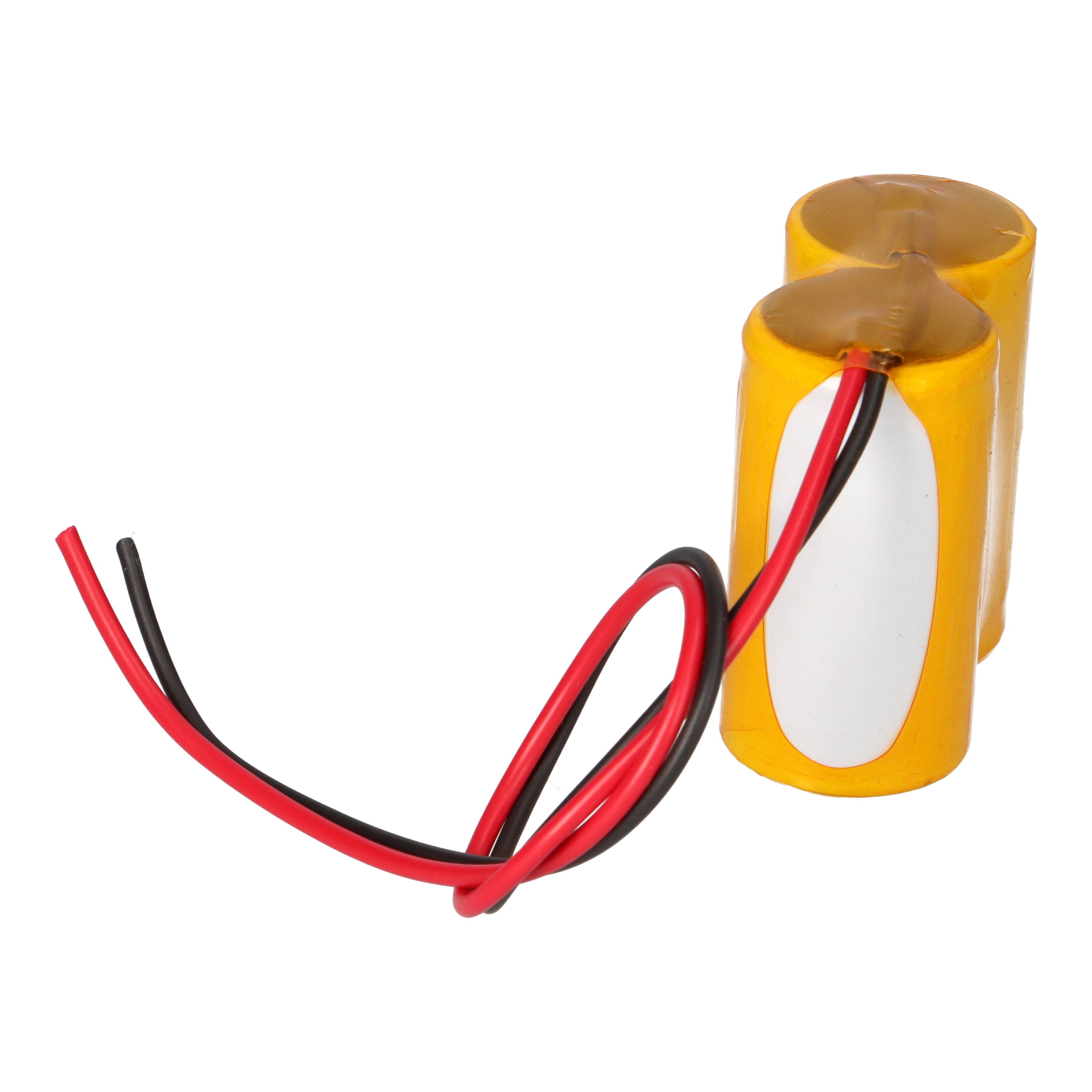NiCd Notleuchten-Akkupack 2,4V 4,5Ah Mono D – Reihe mit Kabel-1