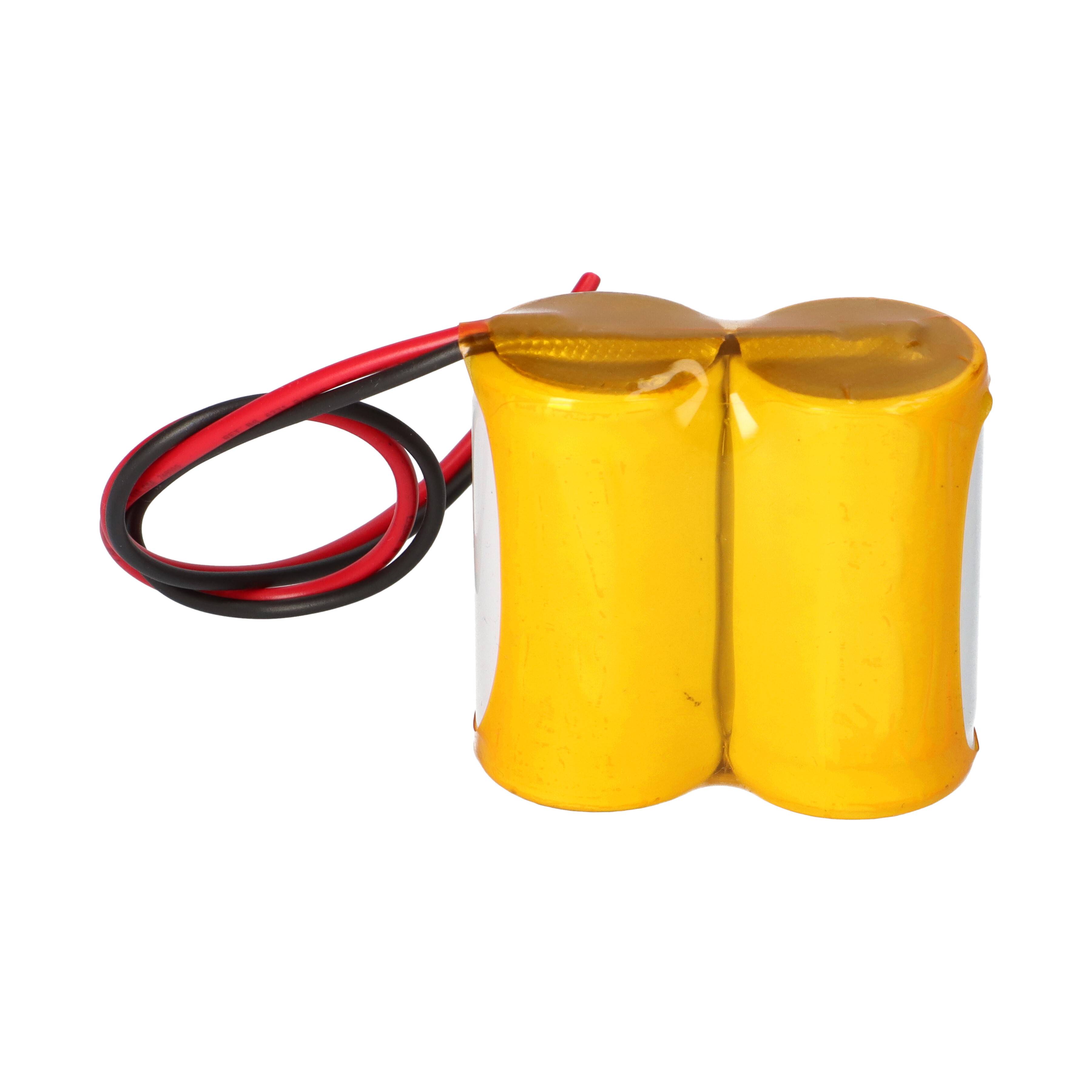 NiCd Notleuchten-Akkupack 2,4V 4,5Ah Mono D – Reihe mit Kabel-2
