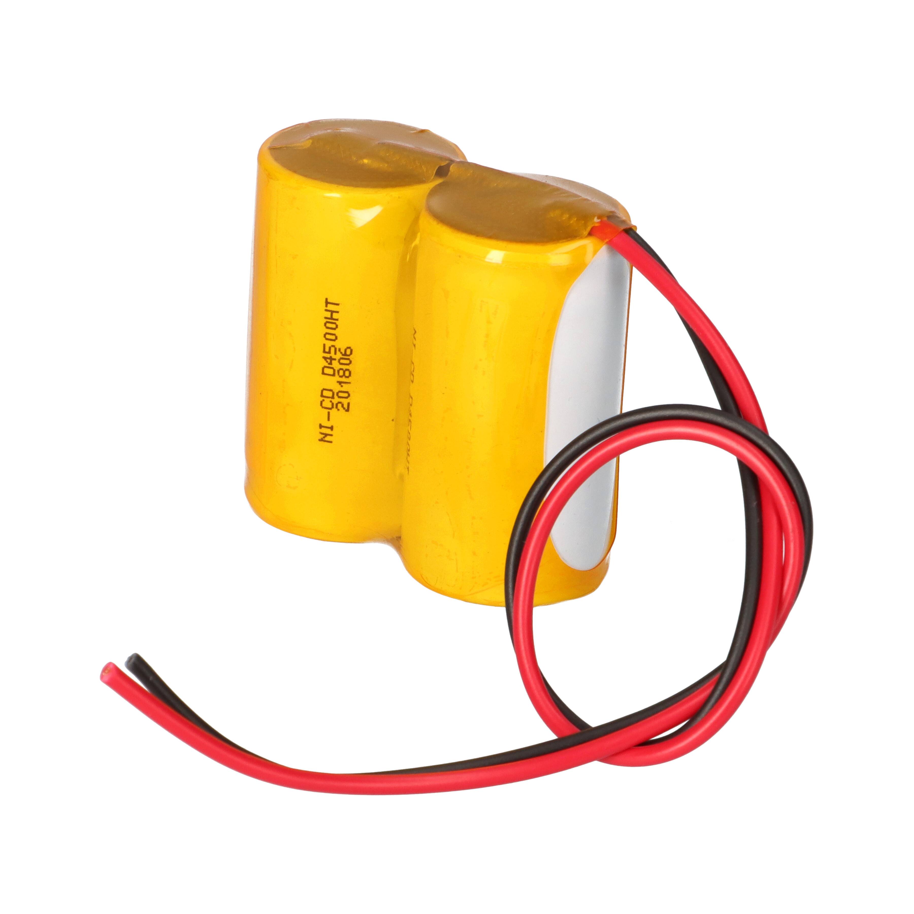 NiCd Notleuchten-Akkupack 2,4V 4,5Ah Mono D – Reihe mit Kabel-4