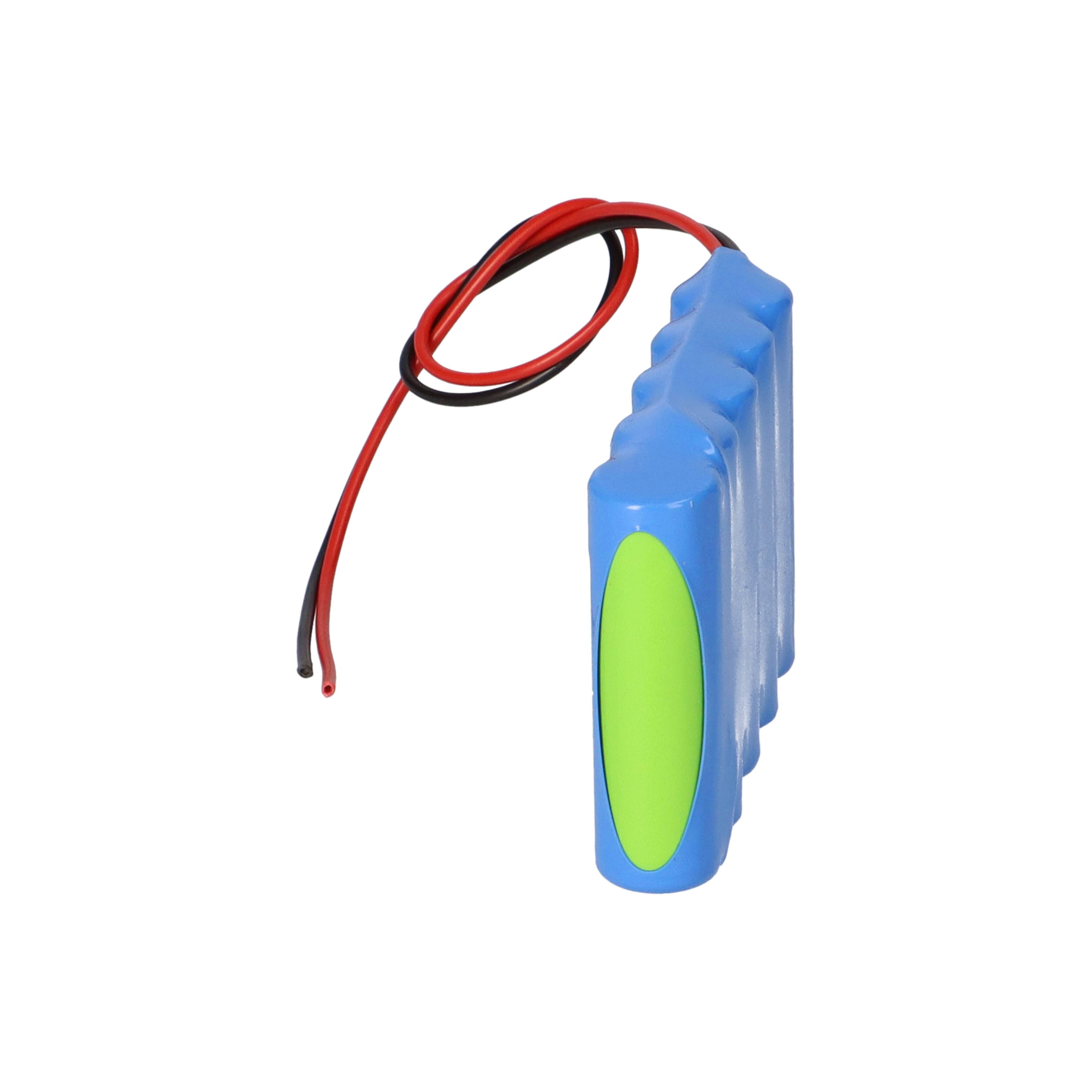 Notleuchten-Akku 6V 1,8Ah NiMH AA Reihe – Hochtemperatur – 20cm Kabel – F51NIMH1800-2