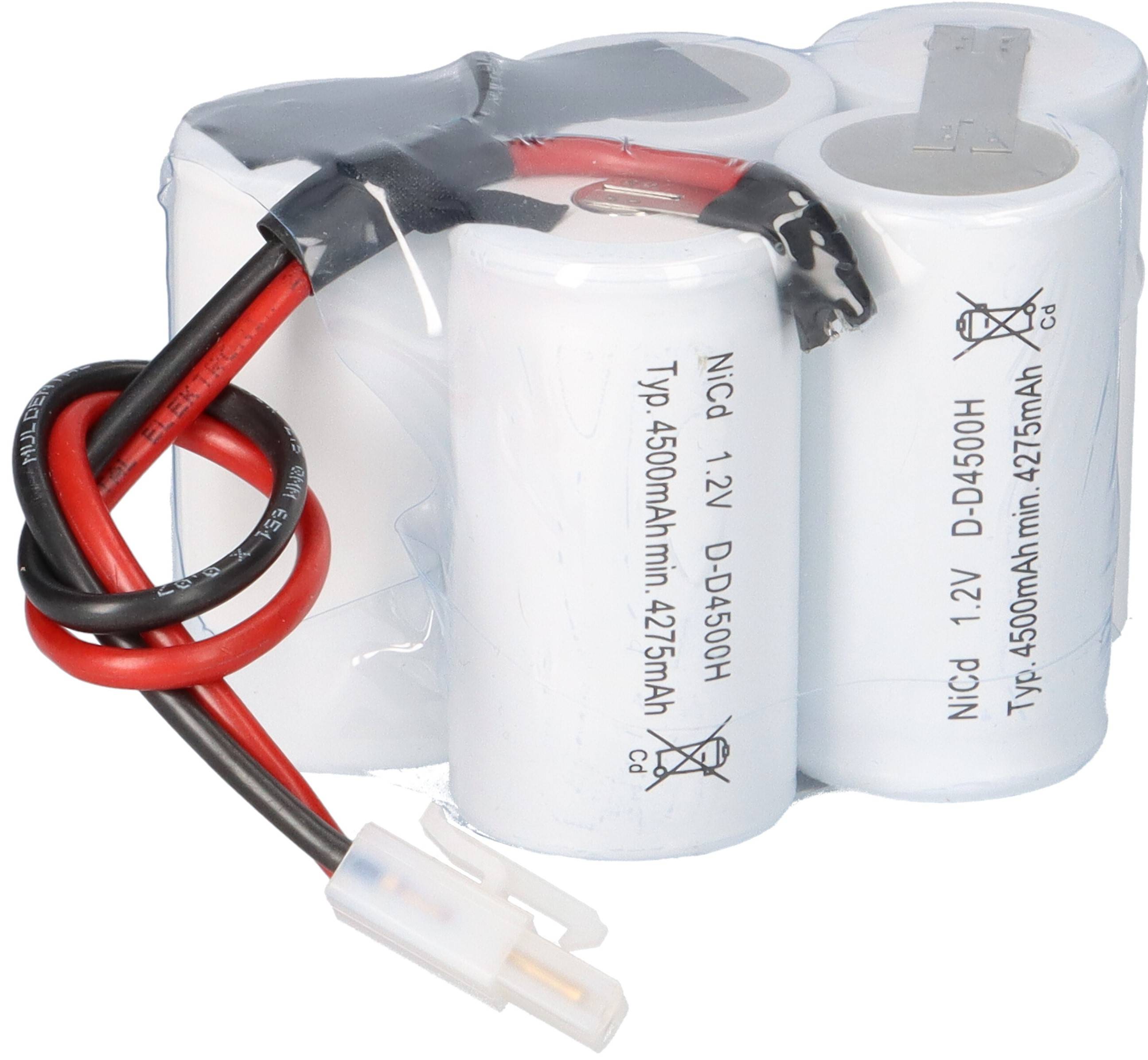 Notleuchten-Akku 6V 4500mAh NiCd F2x3 – Tamiya-Stecker – Hochtemperatur-0