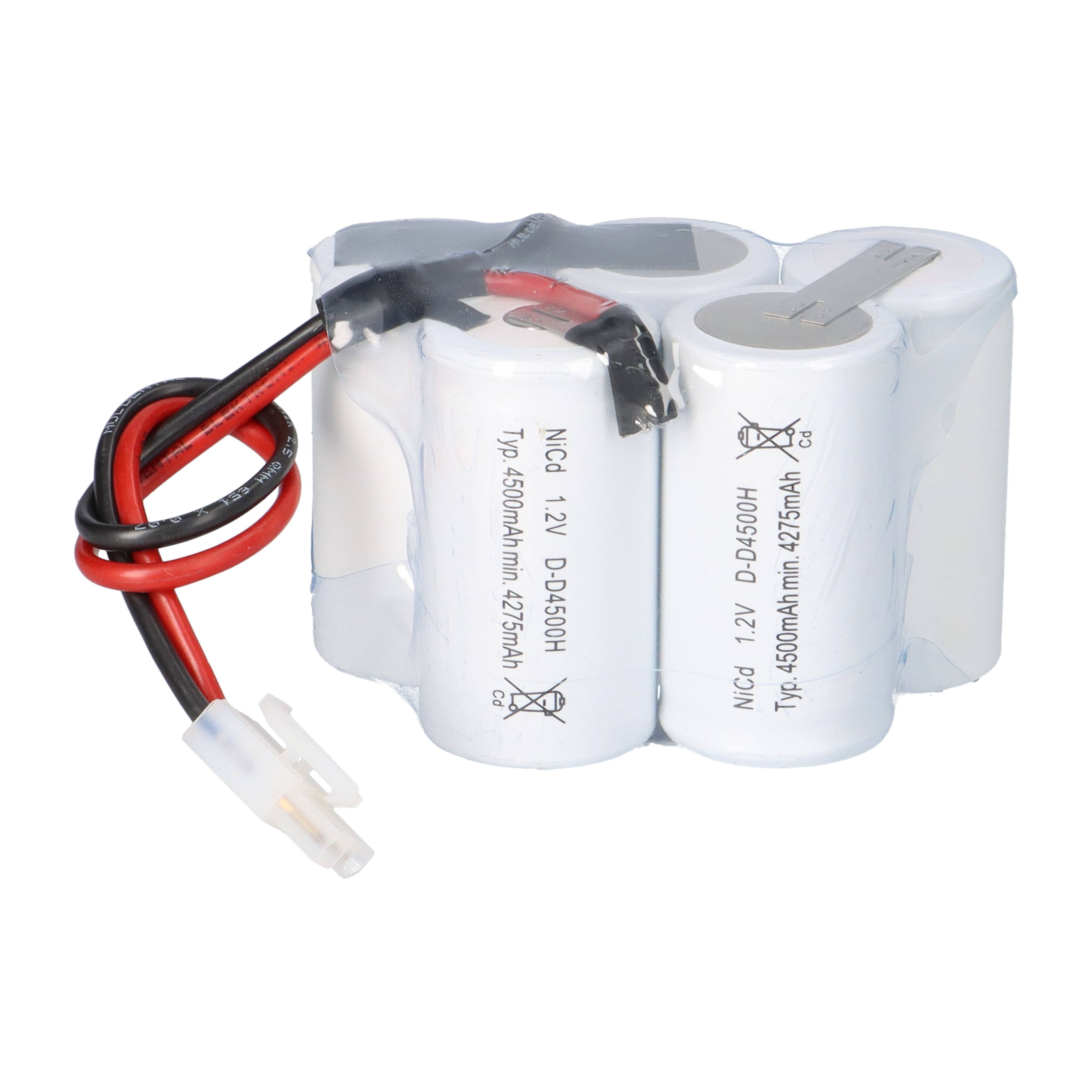 Notleuchten-Akku 6V 4500mAh NiCd F2x3 – Tamiya-Stecker – Hochtemperatur-1