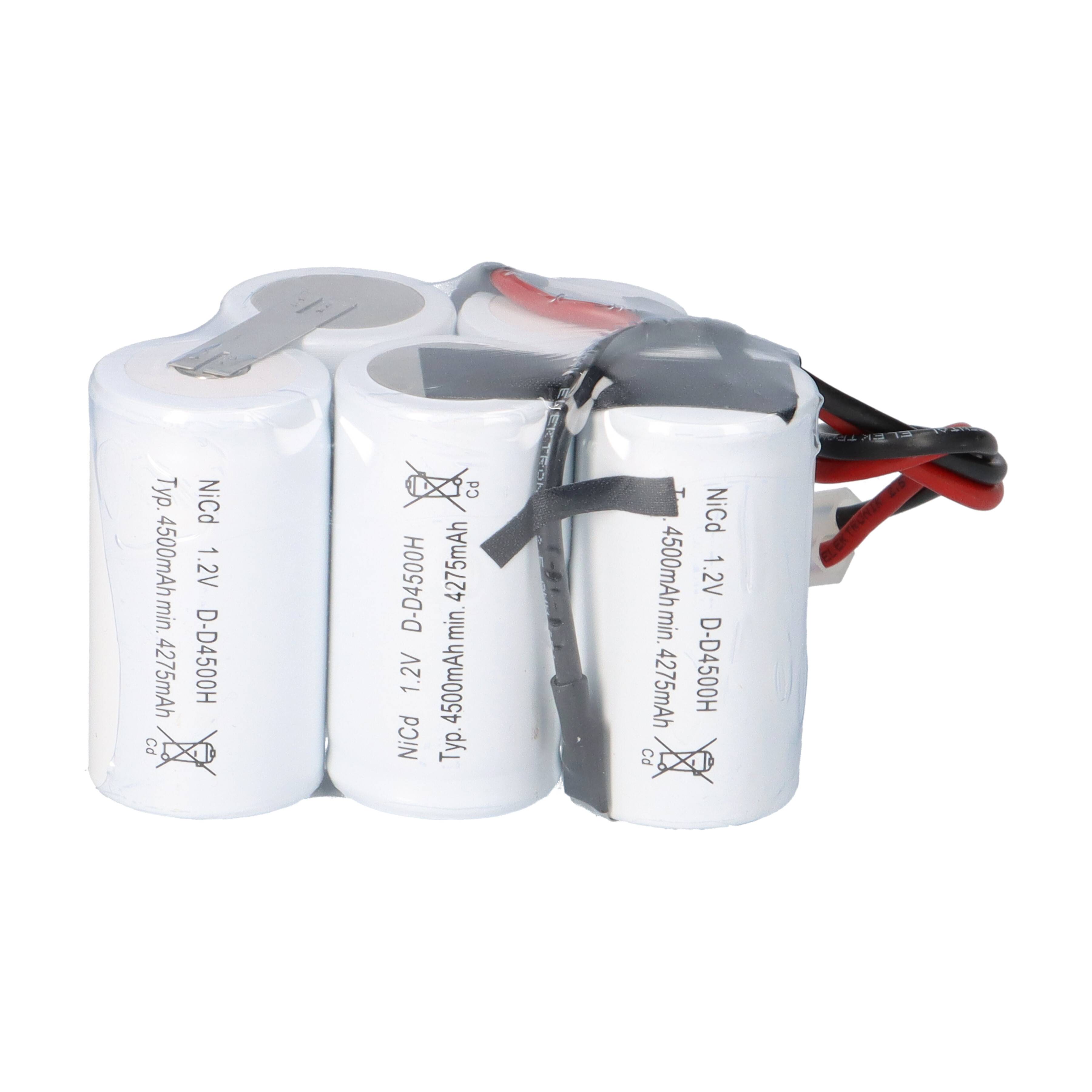 Notleuchten-Akku 6V 4500mAh NiCd F2x3 – Tamiya-Stecker – Hochtemperatur-3