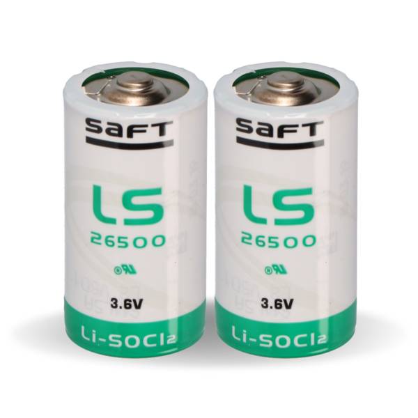 2x SAFT Lithium Batterie Baby C LS 26500 PLUS 3,6V 8,5Ah Lithium-Thionylchlorid