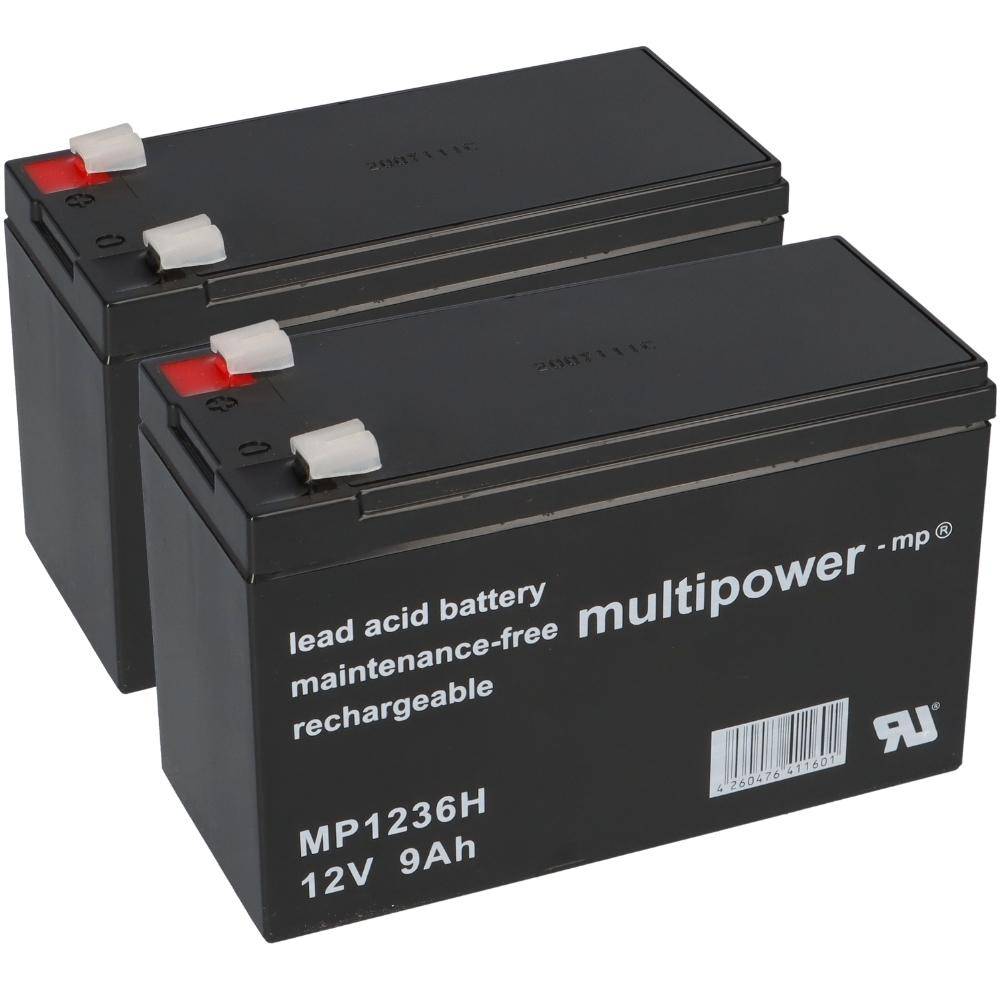2x Multipower MP1236H 12V 9Ah AGM – passend für DELL DLA750I USV-0
