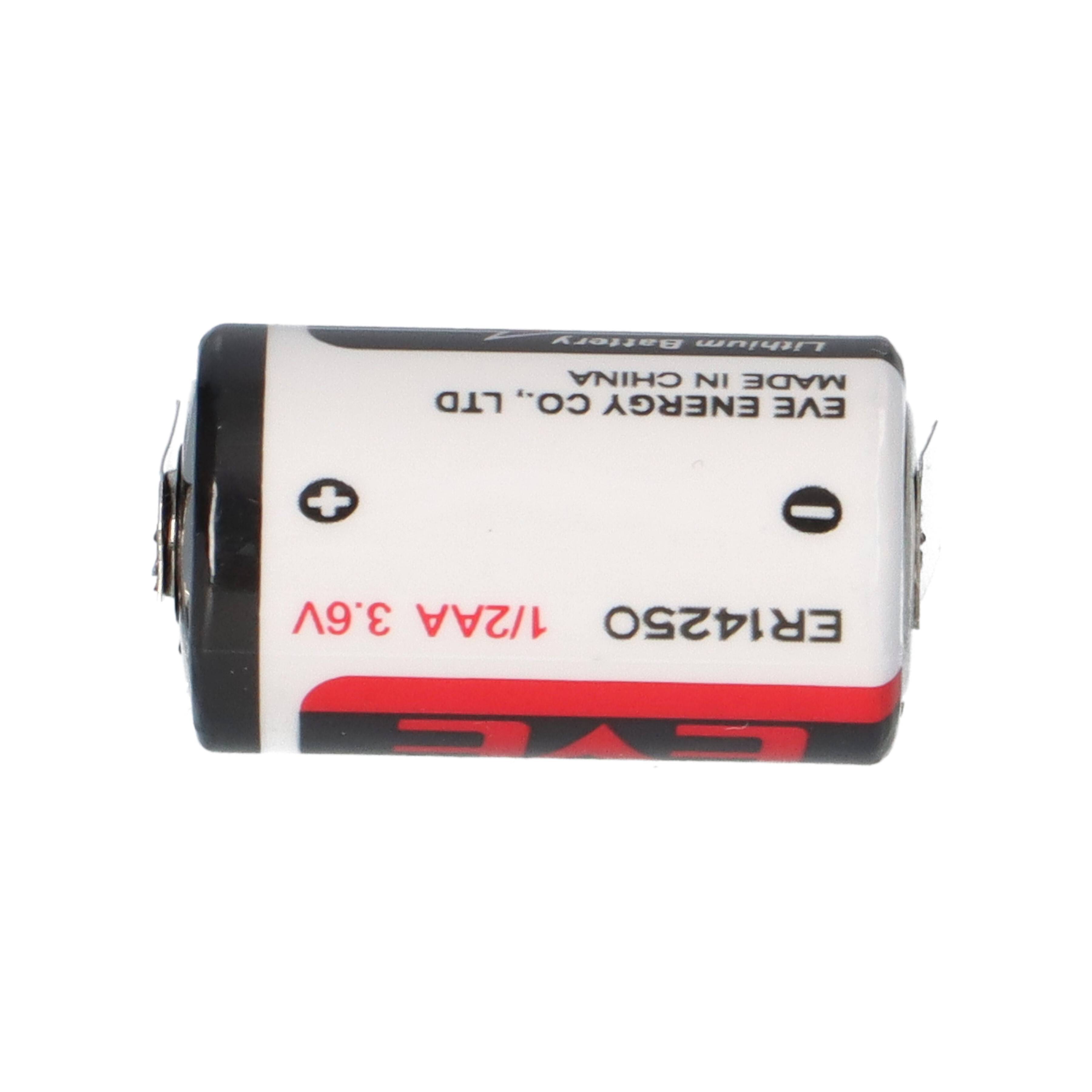 EVE Lithium 3,6V Batterie ER14250 1/2 AA Lötfahne U-3