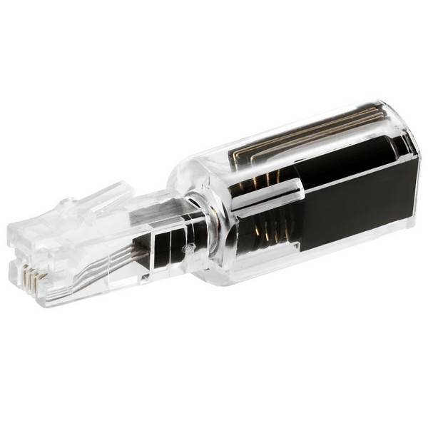 Helos Untangler Twist-Stop schmale Form schwarz-transparent lose
