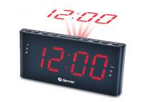 Inter Sales Denver CPR-710, Digitaler Wecker, Rechteck, Schwarz, PLL, Radio/Summer, Zeit-0