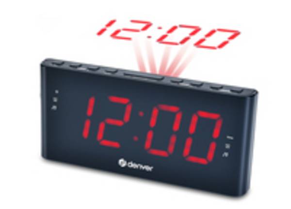 Inter Sales Denver CPR-710, Digitaler Wecker, Rechteck, Schwarz, PLL, Radio/Summer, Zeit