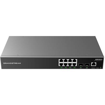 Grandstream GWN7801P - Switch - Unternehmen, verwaltet - L2+ - 8 x 10/100/1000 (PoE+)-2
