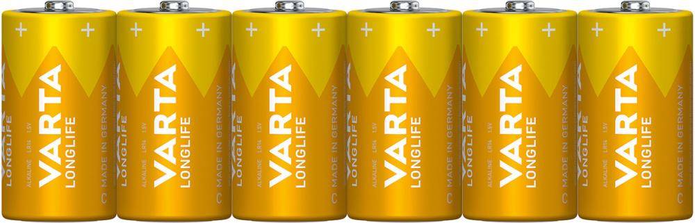 VARTA Longlife Extra Baby/C/LR14 6er Folie, 1,5V - Artikel: 4008496572748-0
