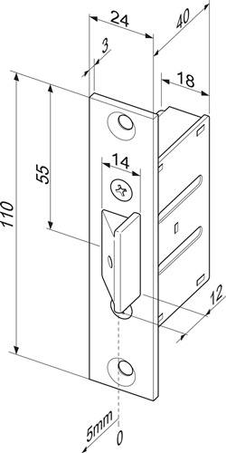 Einsteckfallenschloss 807 24 eck.ASSA ABLOY-1