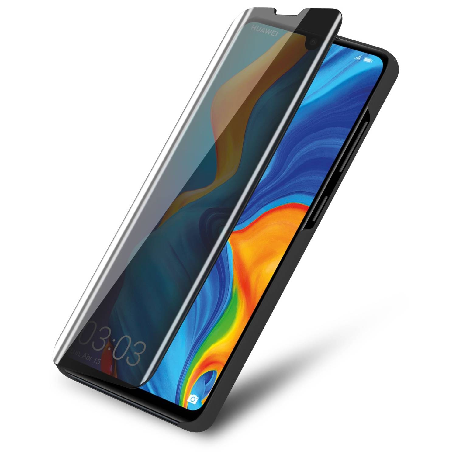 Cadorabo Handyhülle für Huawei P30 LITE in Schwarz Cover Backcover Schutzhülle Book Case Booklet-3