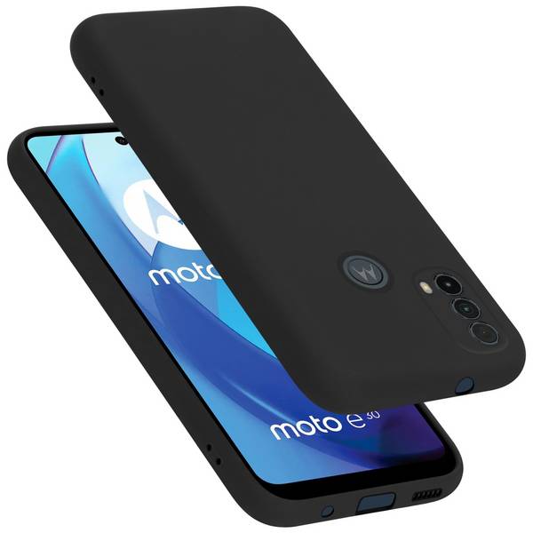 Cadorabo Schutzhülle für Motorola MOTO E20 / E30 / E40 Hülle in Schwarz Handyhülle Case Cover TPU Etui