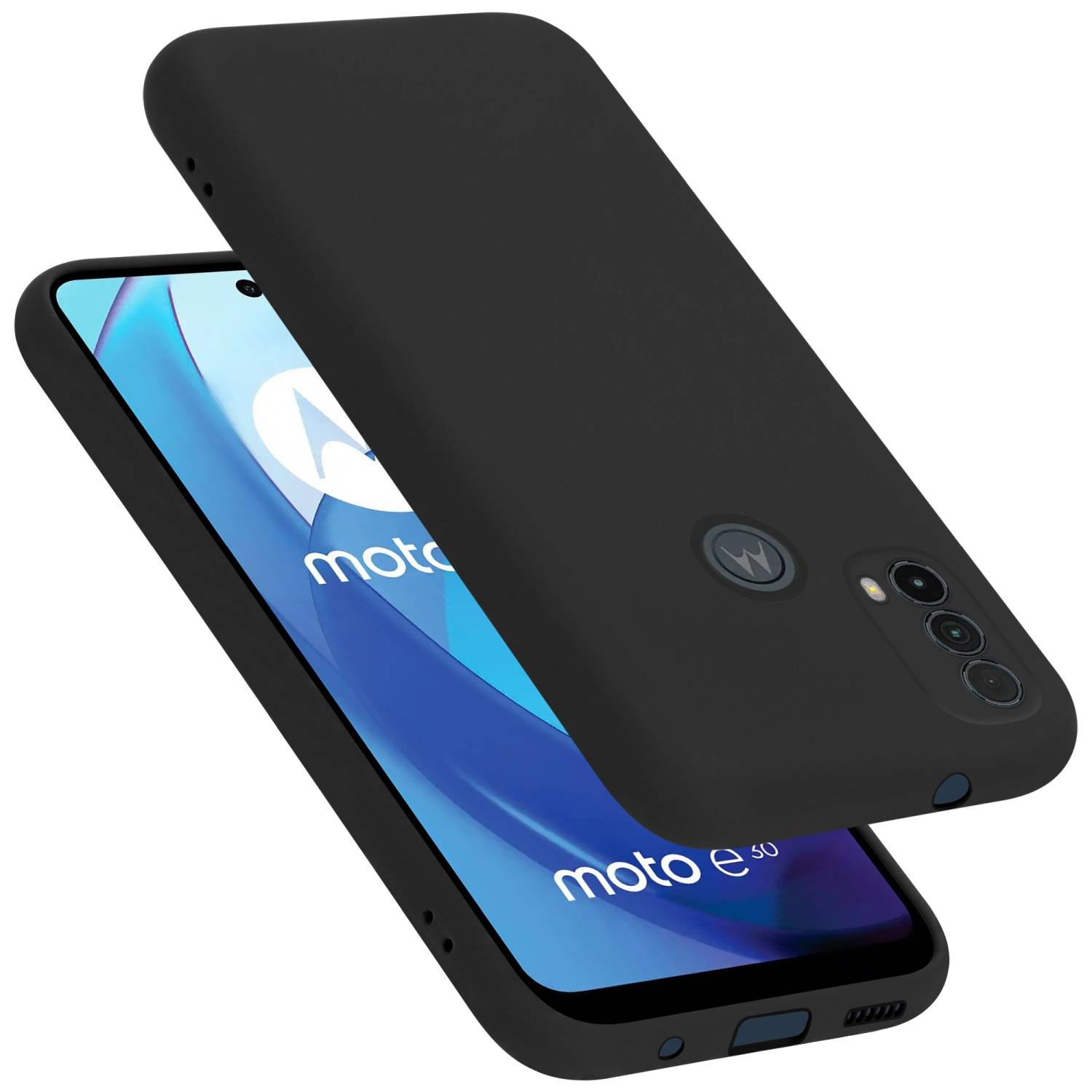 Cadorabo Schutzhülle für Motorola MOTO E20 / E30 / E40 Hülle in Schwarz Handyhülle Case Cover TPU Etui-0