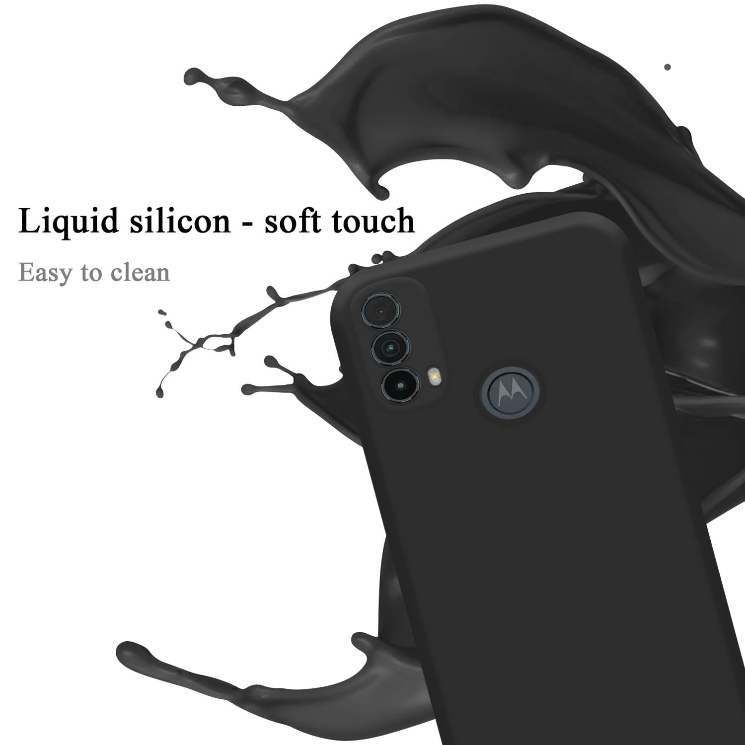 Cadorabo Schutzhülle für Motorola MOTO E20 / E30 / E40 Hülle in Schwarz Handyhülle Case Cover TPU Etui-1