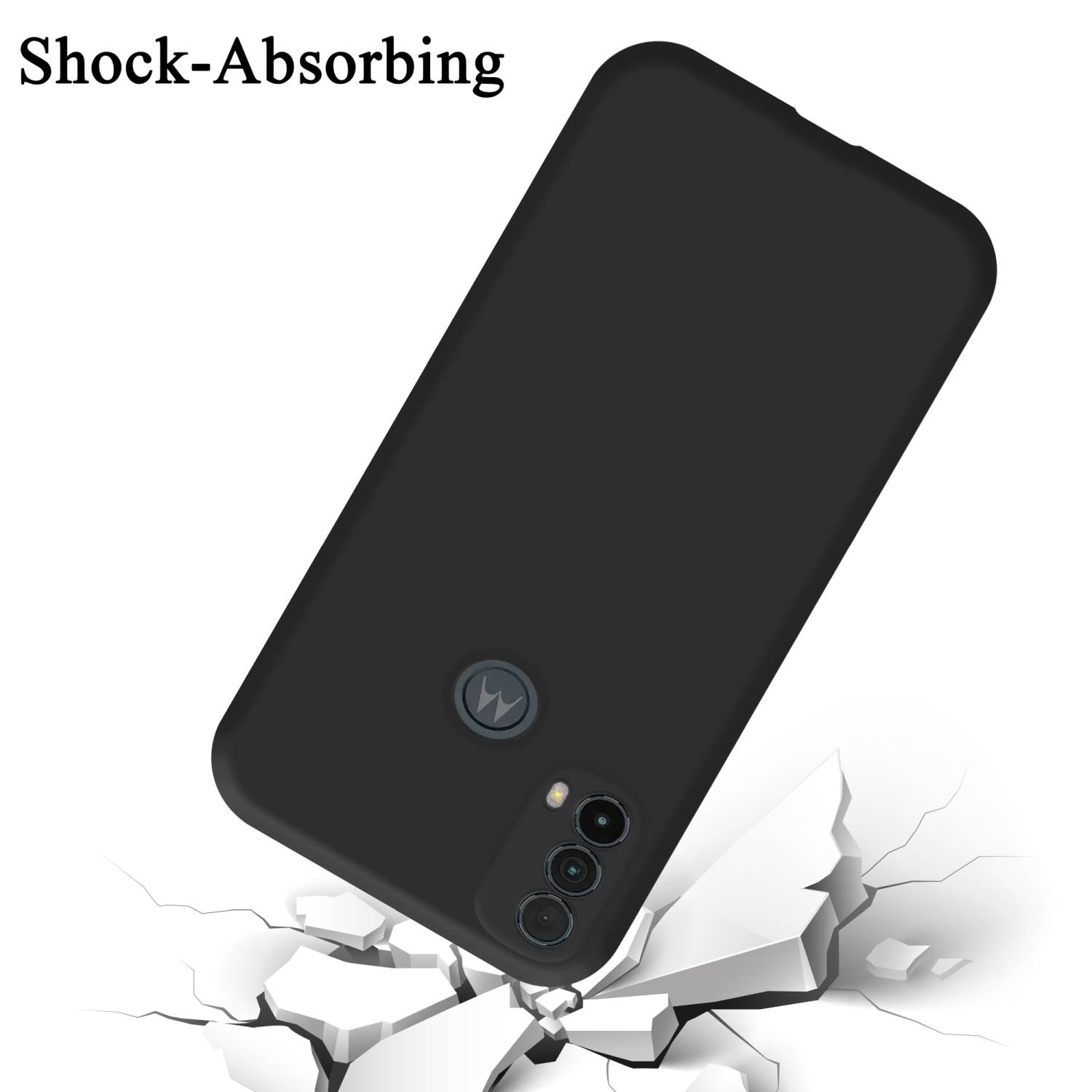 Cadorabo Schutzhülle für Motorola MOTO E20 / E30 / E40 Hülle in Schwarz Handyhülle Case Cover TPU Etui-2