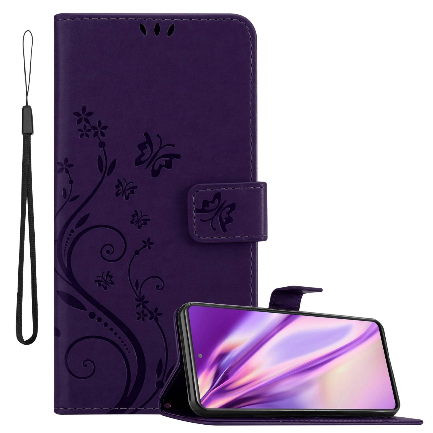 Cadorabo Hülle für Samsung Galaxy S20 FE Schutz Hülle in Lila Schutzhülle Handy Hülle Etui Case Blumen Flower-0