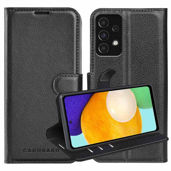 Cadorabo Hülle für Samsung Galaxy A52 (4G / 5G) / A52s Schutz Hülle in Schwarz Handyhülle Etui Case Cover